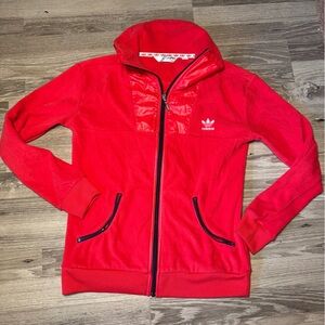 VINTAGE? blue tag adidas Red Zip up Sweatshirt size Medium